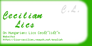cecilian lics business card